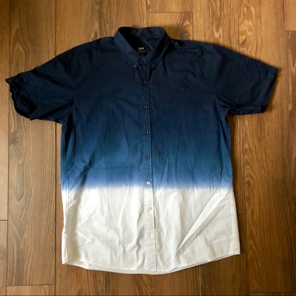 Publish Other - Publish Trendy Short Sleeve Ombré Button Up Top
